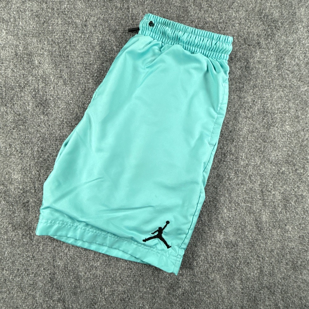 Jordan Boys Large 12-13Yrs Teal Blue Swim Trunks Mesh Lined Board Shorts
